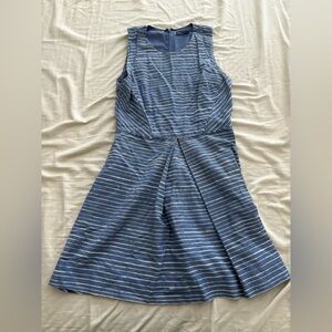 Striped Blue Sleeveless Dress